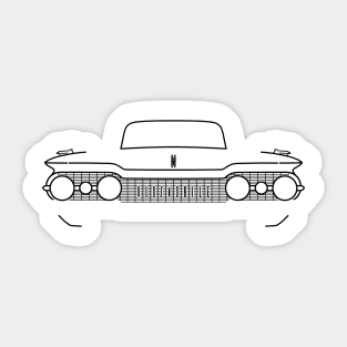 Oldsmobile 88 classic car black outline graphic Sticker